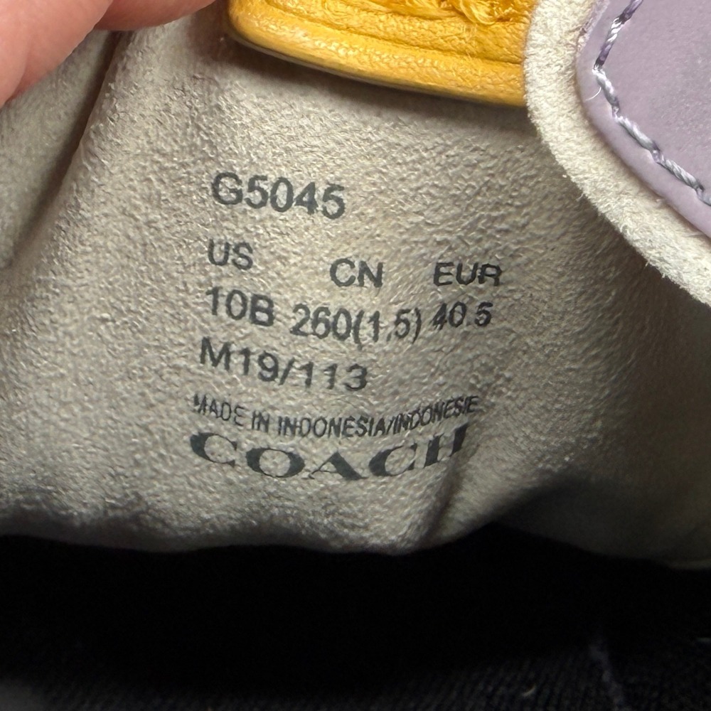 Coach Citysole Court Sneakers Women's 10 Green Purple Retro Athletic Casual Shoe - Picture 12 of 12